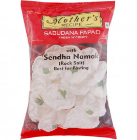 Mother's Recipe Sabudana Papad with Sendha Namak (Rock Salt)  Pack  70 grams